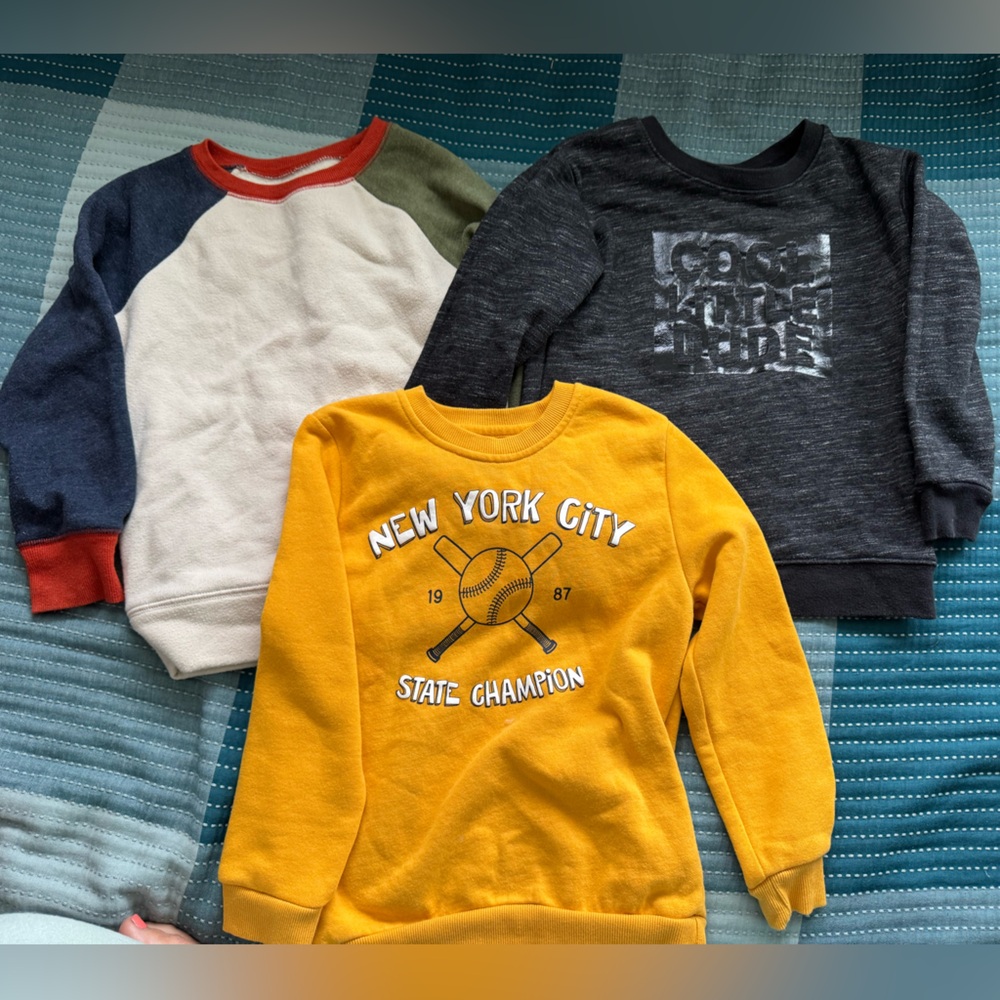 THREE Boys Crewneck Sweatshirts